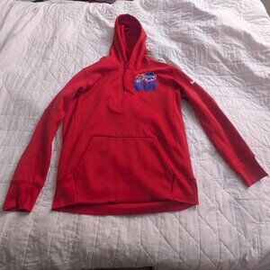 ❤️🏈 Nike Men's Buffalo Bills Logo Red Therma-FIT Hoodie Medium GUC